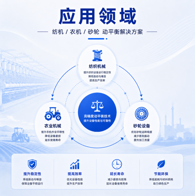 纺机/农机/砂轮 动平衡方案